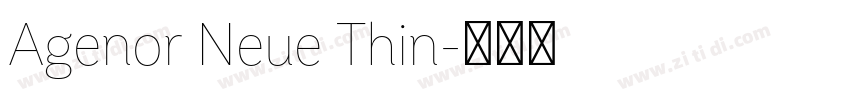 Agenor Neue Thin字体转换